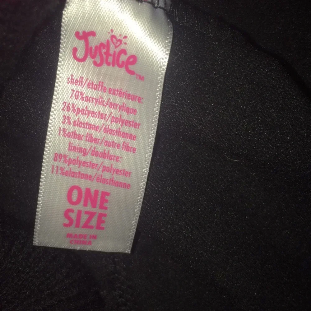 Justice Girls Winter Ponytail Beanie & Gloves